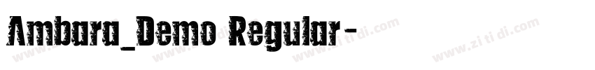 Ambara_Demo Regular字体转换